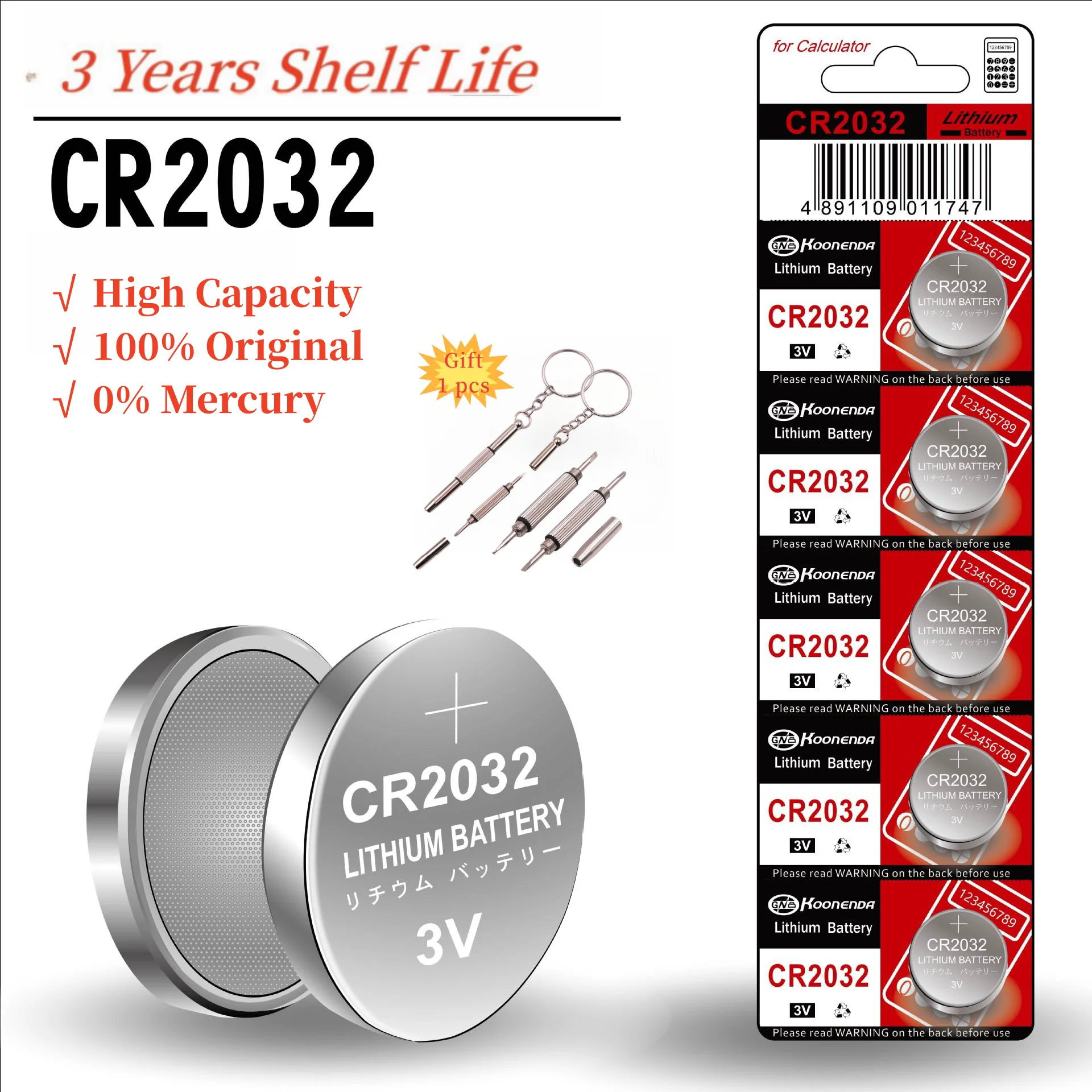 

New 10-50pcs CR2032 Batteries alkaline 3V non-rechargeable lithium button battery for Keyfobs Toys Medical devices Calculators