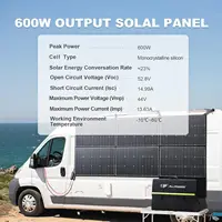 ALLPOWERS-Panneau Solaire Pliable 600W, Technologie Solaire, Chargeur avec Sortie Solaire, pour Bateau Hors Réseau, Maison et Camp 4