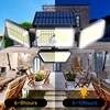 Solar Lights Outdoor 278 LED 1200LM Solar Flood Security Lights with Motion Sensor IP65 Waterproof 4 Heads Spot Wall Light 3