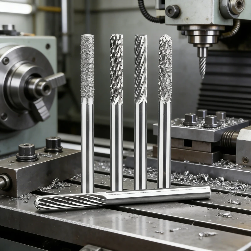 Wolframkarbid-Rotationsfeile 3mm Schaft Hartmetall-Rotationsfräser Gravurfräser Schleifkopf Bohrer 3C 3A 3F