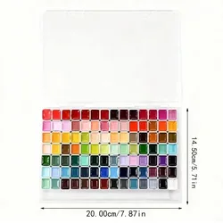 Premium 98 - Color Granulating Watercolor Pigment Set - 1ml Transparent Professional Art Supplies (98 colors)