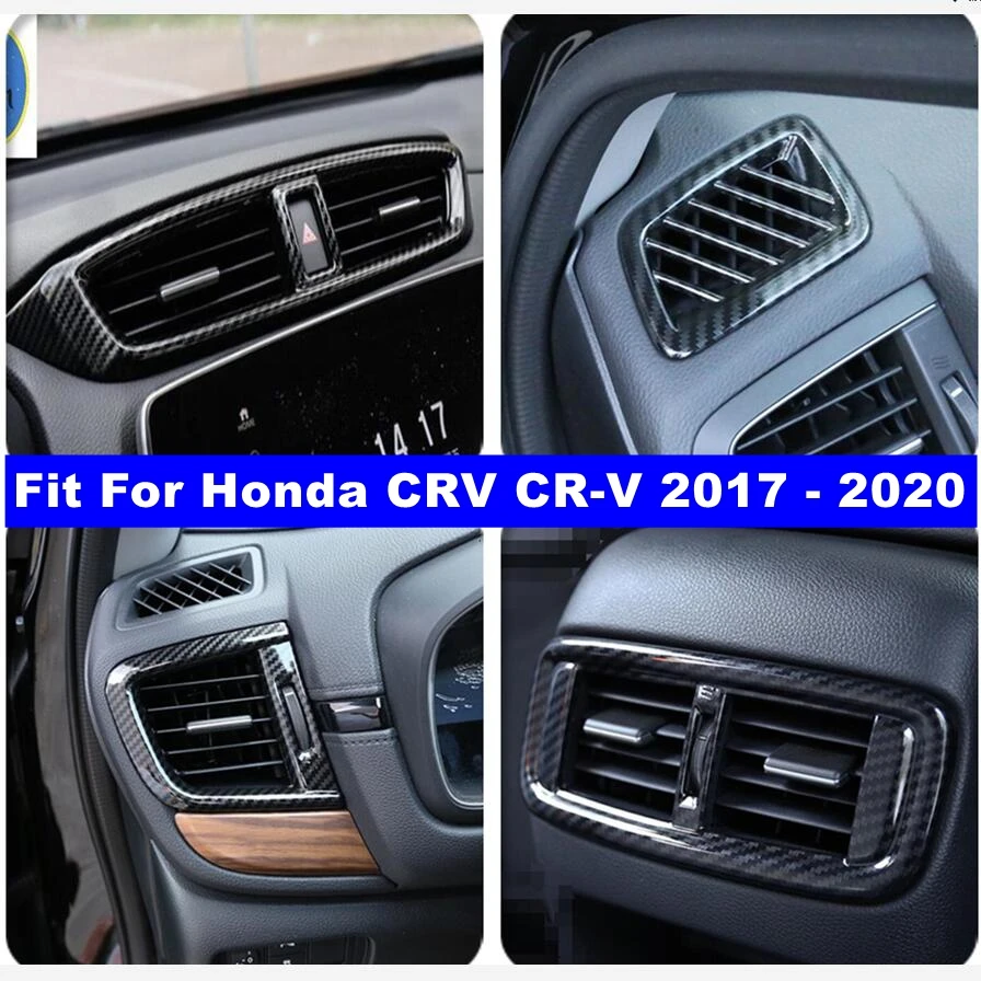

Накладка на подлокотник для приборной панели с вентиляционным отверстием переменного тока, обшивка для Honda CRV CR-V 2017-2020, аксессуары из углеродного волокна для внешнего вида, установка для интерьера