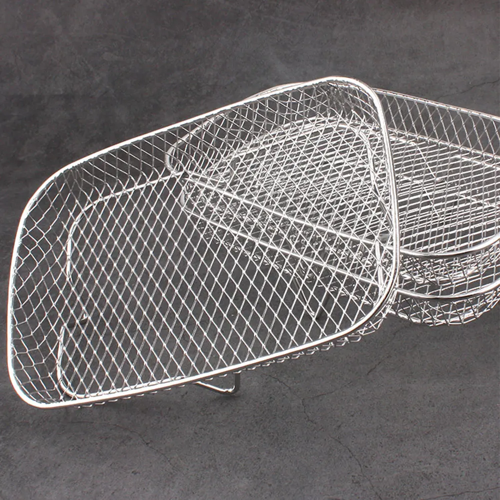 Air Fryer Rack 304 stainless steel Air Fryer Oven Grill Steamer 3 Layers Dehydrator Stand Stackable Mesh Grill Basket Air Fryer Accessories