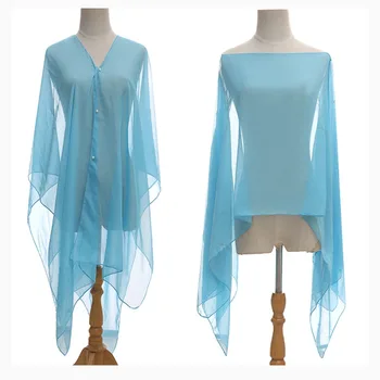 Nuova sciarpa scialle in tinta unita di lusso resistente al sole da spiaggia Cover Up Poncho primaverile liscio da donna 1