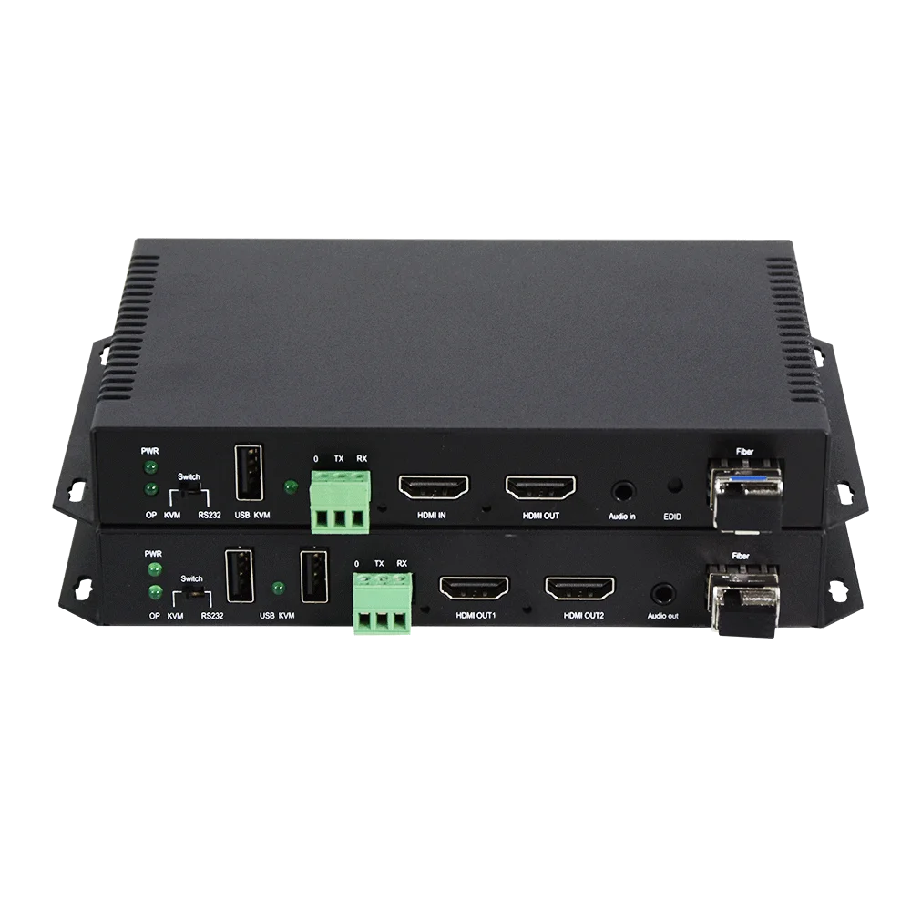 4K60 Uncompressed HDMI to Fiber Optic Converter 10KM HDMI KVM Optical Fiber Extender over LC Optic
