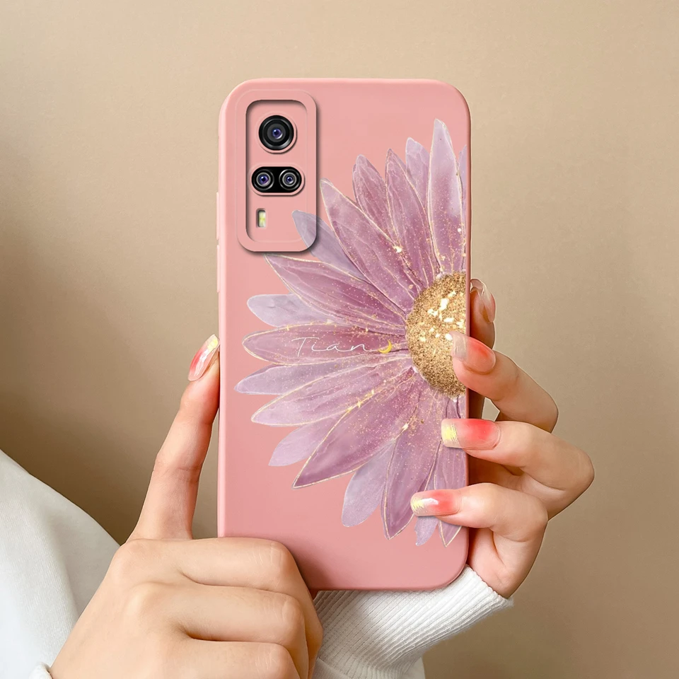 Cute Panda Dog & Floral Liquid Shell Soft Protective Luxury Case - Vibrant Design Cover