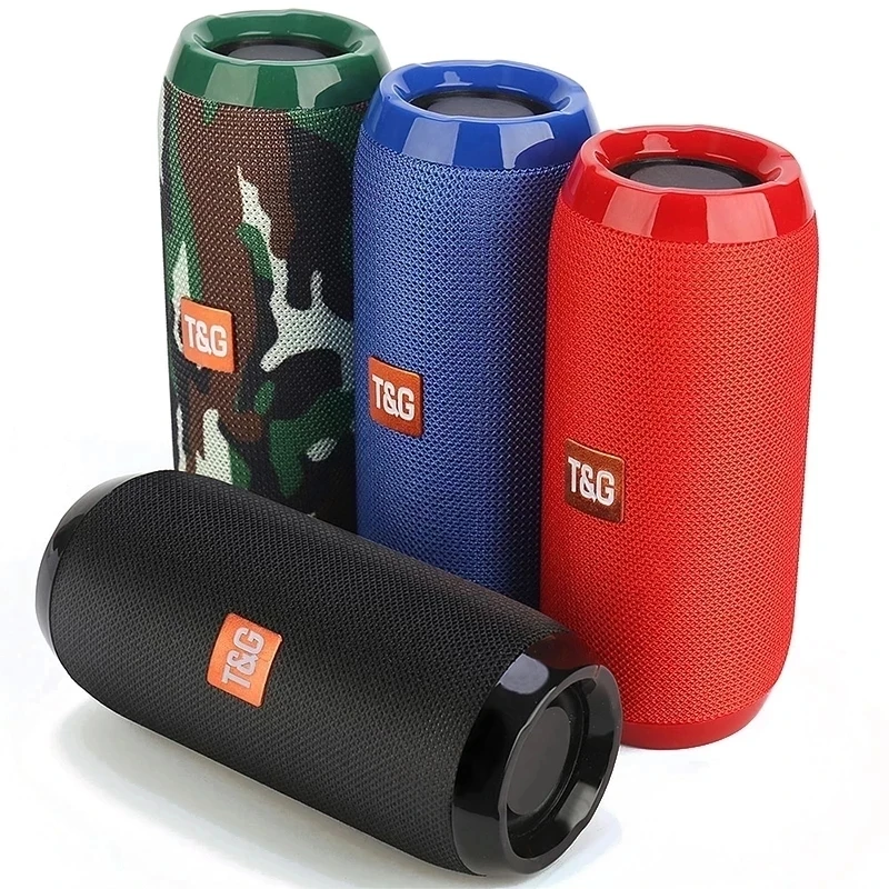 US $16.81 Portable Bluetooth-compatible Speaker Wireless Bass Column Waterproof Outdoor USB Speakers Support AUX TF Subwoofer Loudspeaker