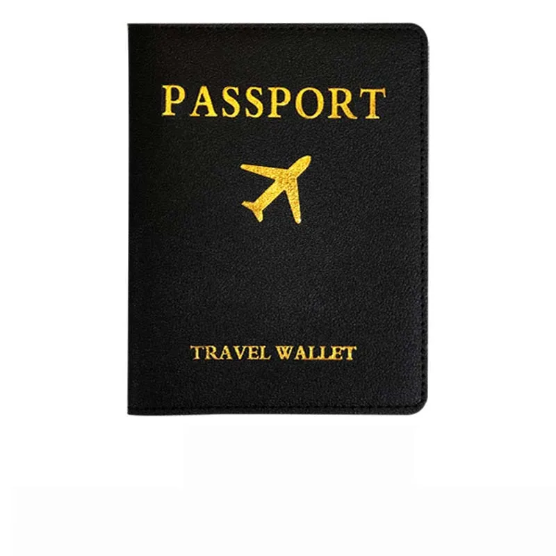 

Airplane Pu Leather Passport Cover Men Women Fashion Travel Passport Holder Case Wallet ID Bank Card Holders