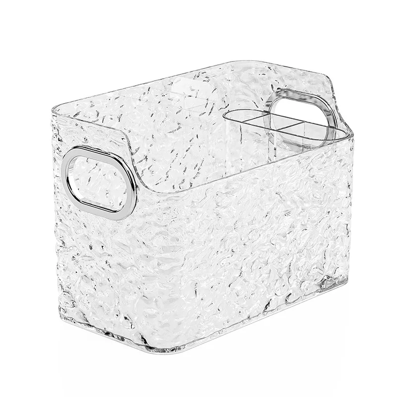 Light Luxury Water Corrugated Trapezoidal Open Desktop Storage Box Cosmetics Storage Box Multi-grid Makeup Organizer Box 5