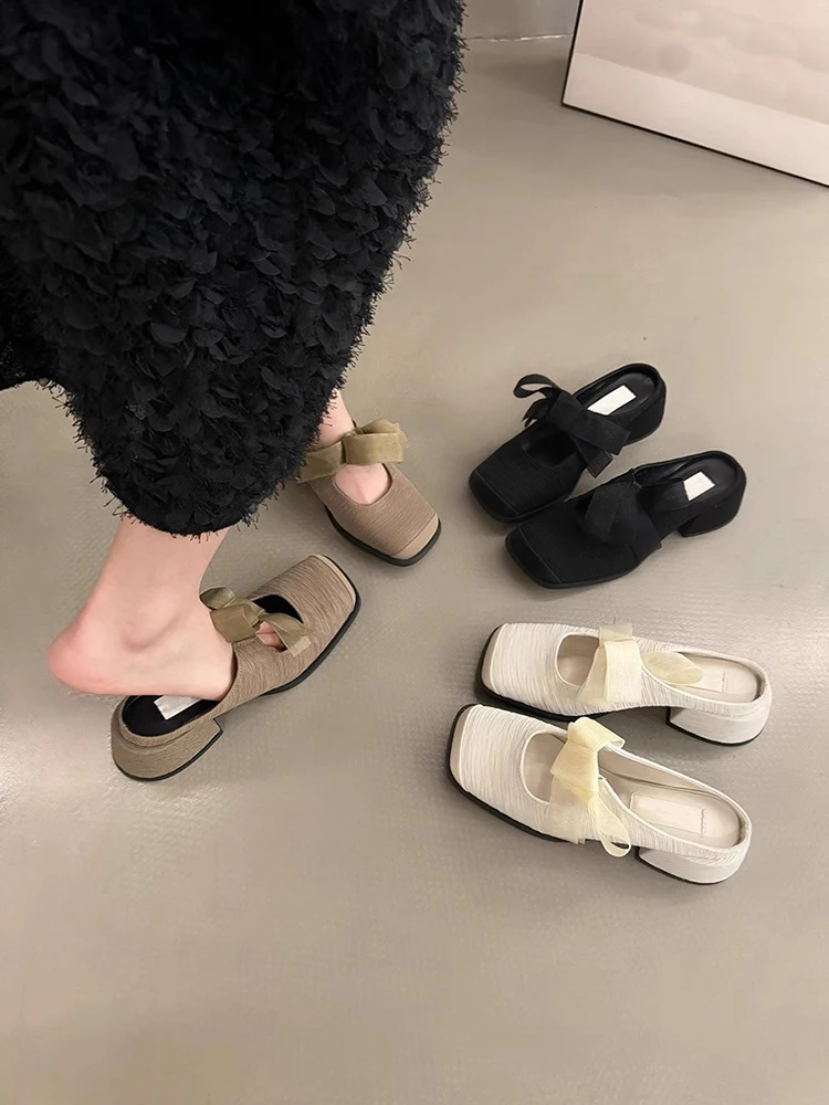 

Туфли женские на квадратном каблуке, из ПУ кожи, с перекрестной шнуровкой