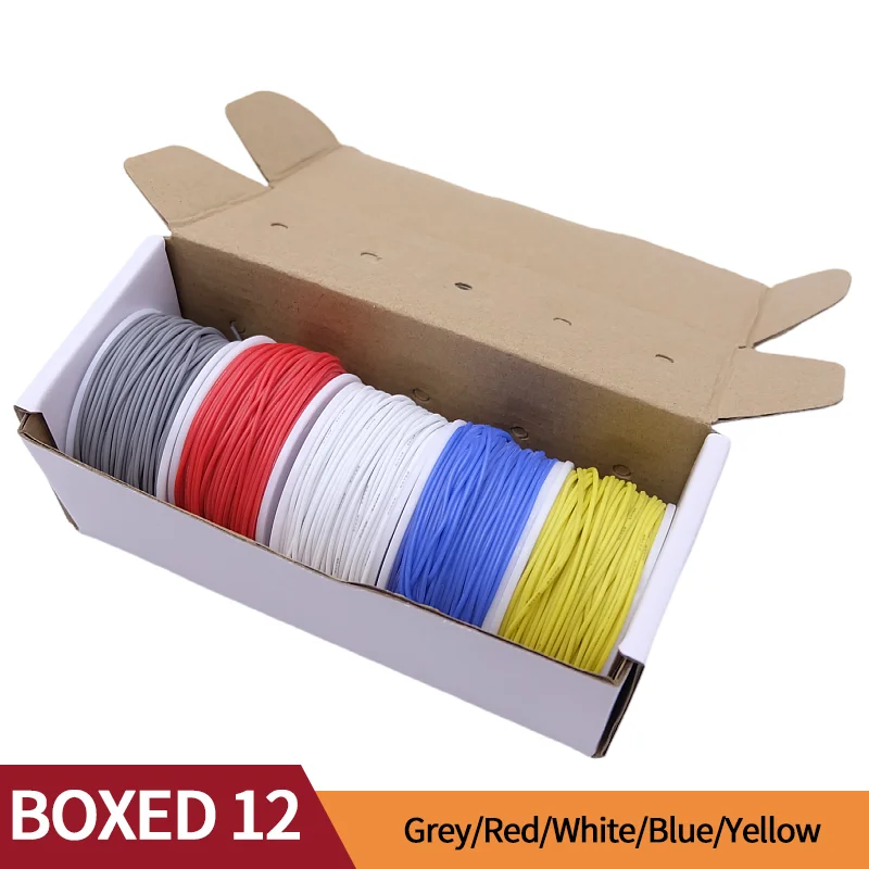Multicolor Silicone Tinned Copper Flexible Electrical Wire Kit - Soft and Versatile Hook-Up Wires in Various Gauges