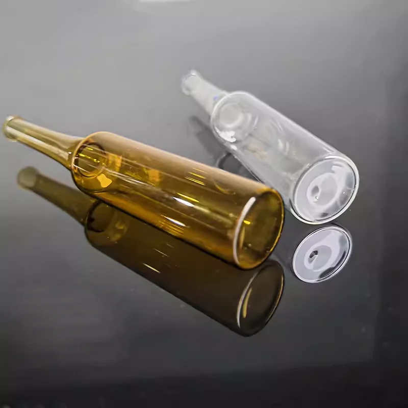 100 커브드 넥 유리 앰플 병, 접기 쉽고 자르기 쉬운 특수 모양의 주입 병, 투명 다크 브라운 1 ml, 2 ml, 5 ml, 10 ml, 20ml