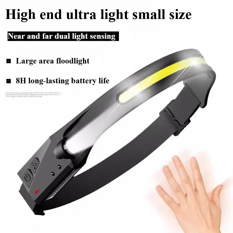 LED Headlamp Strong bald head light long endurance sensing LED outdoor fishing specific charging super bright head mounted waterproof