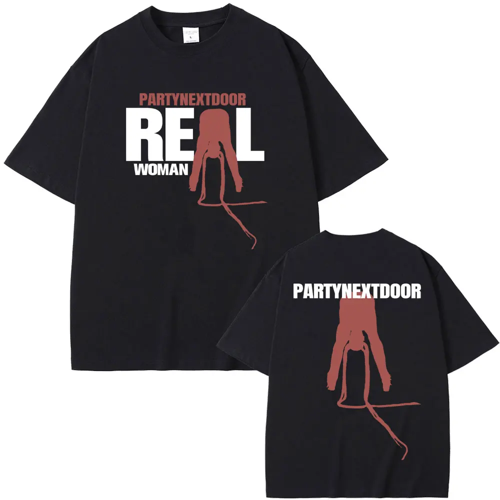Streetwear Rapper Partynextdoor Real Woman Album Cover Graphic T Shirt Men Women Hip Hop Oversized T-shirts Fashion Trend tees 5