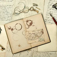 Tea Stains Clear Stamp Coffee Stains Background Spill and Splatter Rubber Stamp for Scrapbook Journal Card Making 4.3 x 6.3 Inch 2