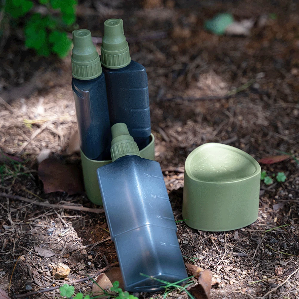 3 In 1 100ml Camping Seasoning Dispenser Bottle Small Camping Oil Bottle Dispenser for Camping BBQ Picnic Travel