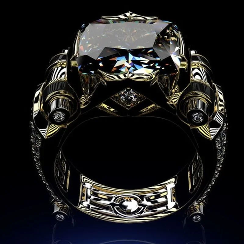 Vintage Jewelry Rings for Men Gothic Stainless Steel Ring Gold Color Fidget Ring Mens Jewellery Indian Jewelry Anillo Hombre