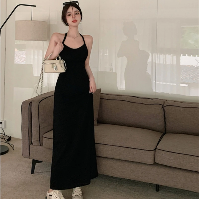 

2023 Spring Summer New Women's Strap Dress French Sexy Fashion Temperament Irregular Lace-up Free Shipping