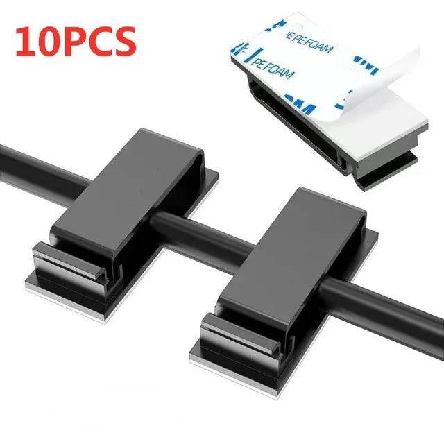Self-Adhesive Cable Clips Organizer for Home, Office, and Car