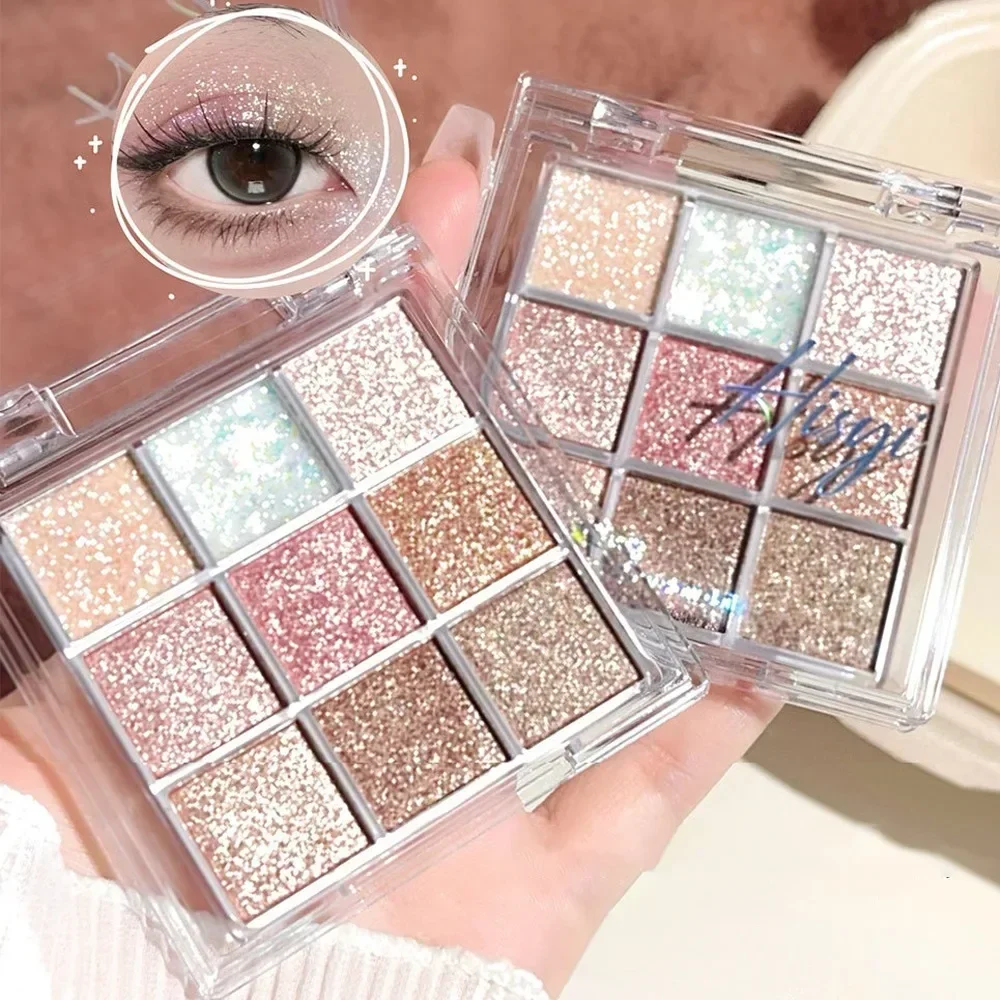 Eye Shadow Palette Pearlescent Fine Glitter Highlighter Long-lasting Color Development