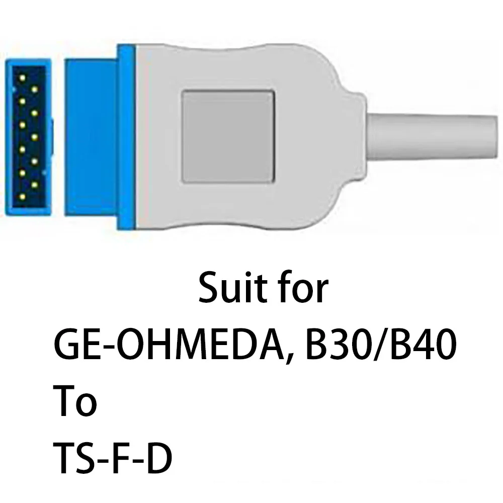 Compatible GE-OHMEDA, B30/B40 EX TS-F-D Pulse Oximeter Monitor, Spo2 Probe Sensor Extension Adapter Cable-S537d5cd01a2c4a19b30e41e98a5b51e03-MPOWC