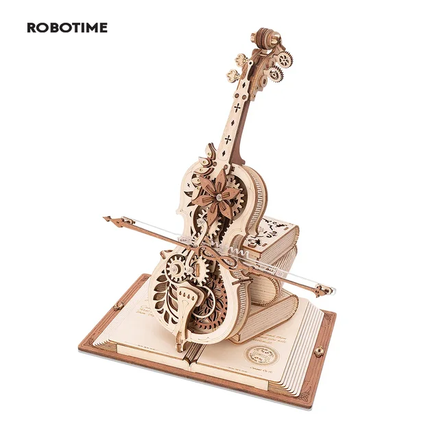 Magic Cello - 3D Wooden Puzzle & Mechanical Music Box for Kids