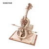 Robotime ROKR 3D Wooden Puzzle Magic Cello Mechanical Music Box Moveable Stem Funny Creative Toys for Child Girls AMK63 1