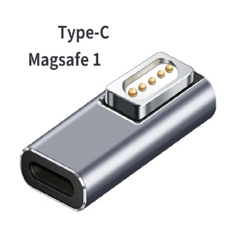 마그네틱 DC USB C 어댑터 DC 타입 C USB C - 맥세이프 1 2 커넥터 100W 고속 충전 마그네틱 플러그 어댑터 (맥북 에어/프로용)