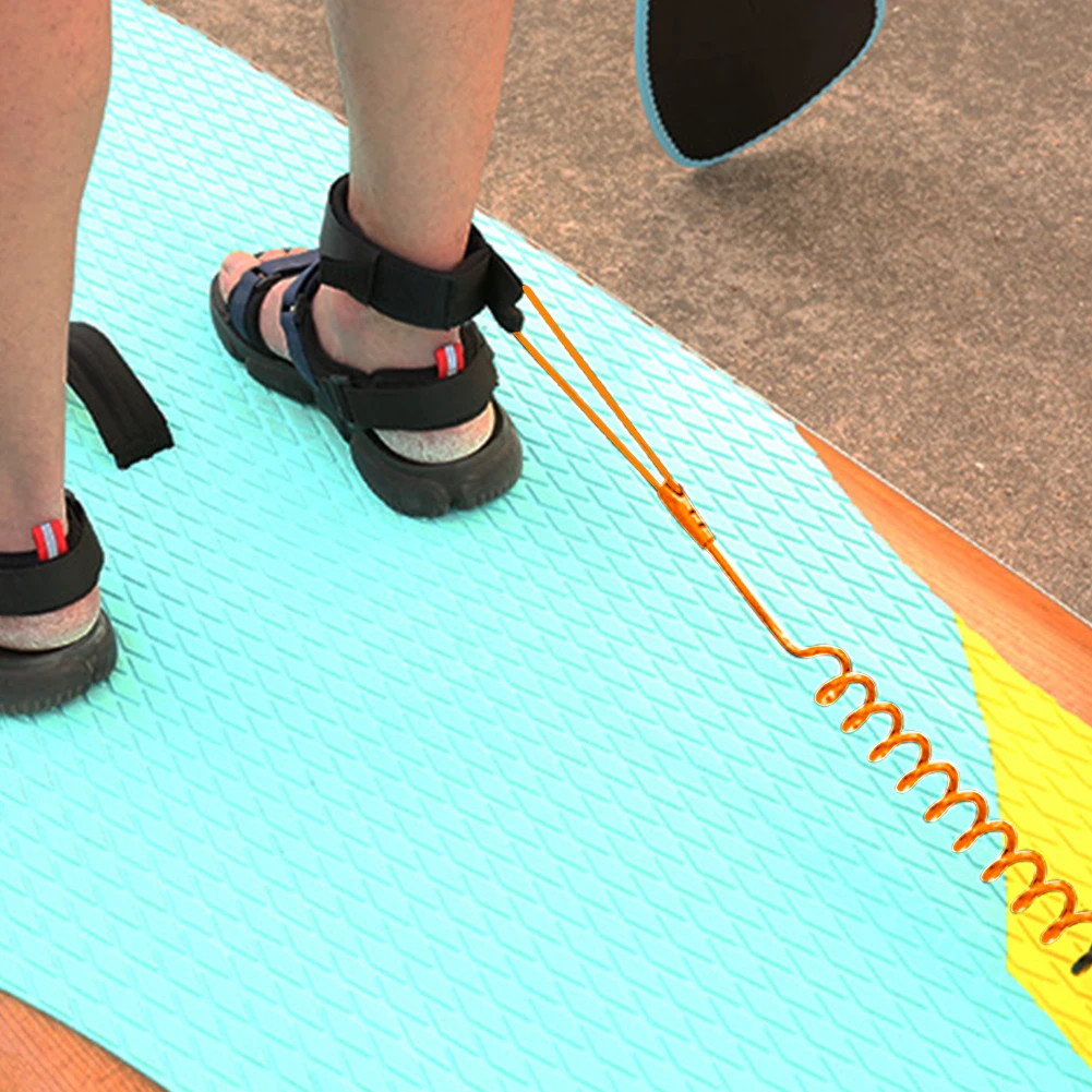 Sup Board Foot Leg Rope Practical Coiled Surfboard Leash Elastic Surfing Stand UP Paddle Board Ankle Leash Surfing Accessories surfboard leash