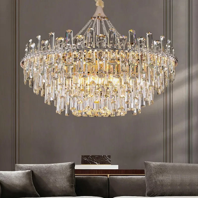 

Crystal LED Chandelier Living Room Luxury Pendant lights Villa Bedroom Dining Room Lighting Home Decor Pendant Lamp Well Packed