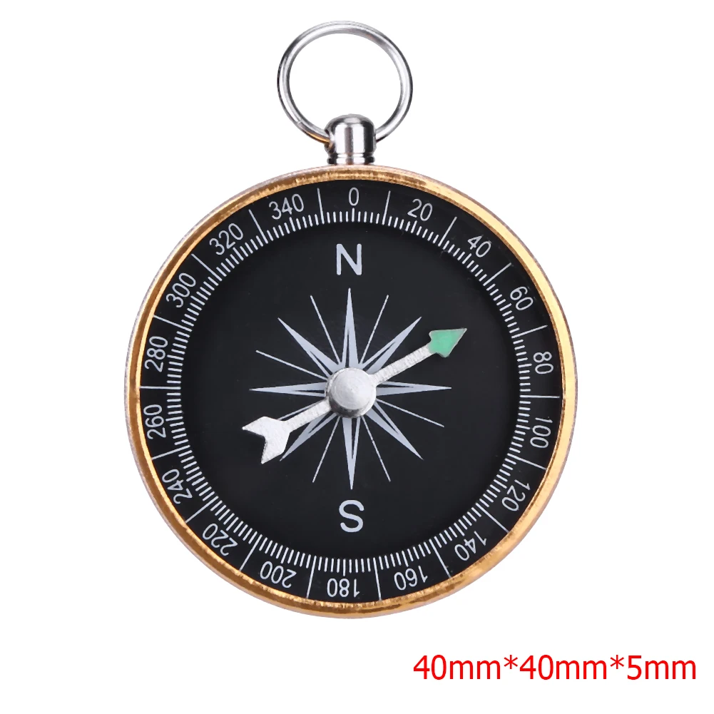 Aluminum Alloy Waterproof Mini Compass Keychain for Outdoor Travel
