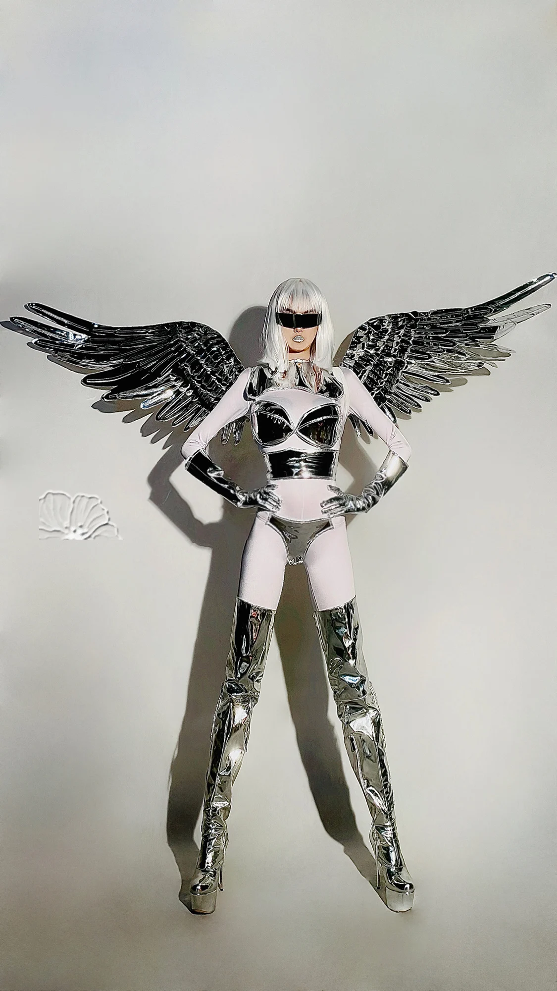 Future Sense Angle Outfit Singer Performance Costume Body Sliver Bikini Drag Queen Clothes Club Pole Dance Clothes