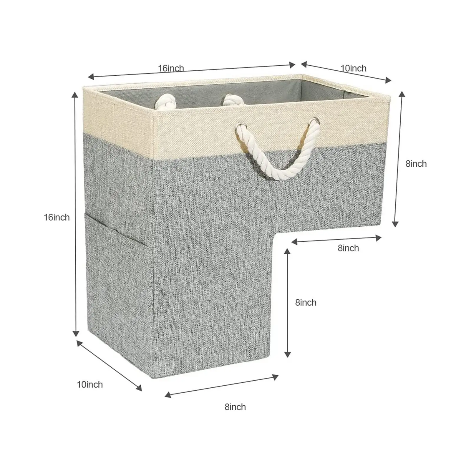 Stair Basket with Handles Stair Case Baskets for Office Decor Wooden Stairs