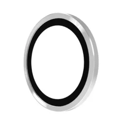 Enhanced Rear Camera Lens Protector with Metal Ring and Glass Cover - Moto G14 (Silver)