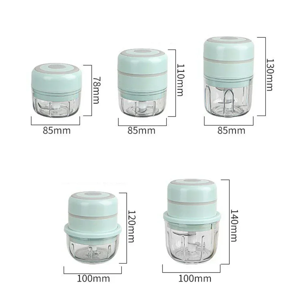 Wireless Electric Garlic Masher Machine Meat Grinder Mincer Auxiliary Food Machine 100/250ml Chili Vegetable Crusher Masher 6