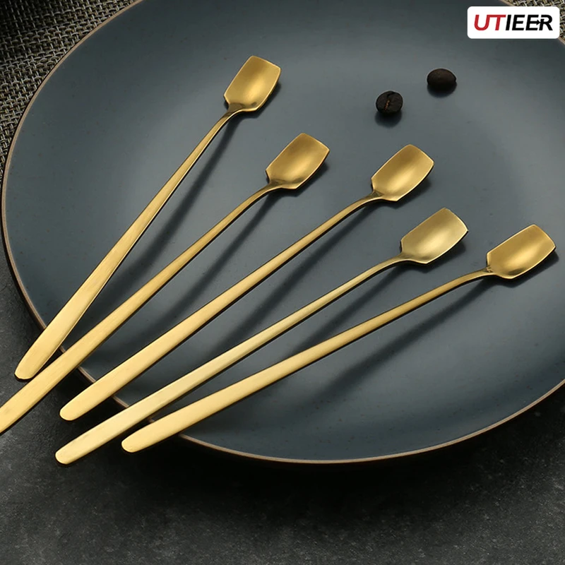 

Homehold Coffee Spoons Set of 4, Stainless Steel Long Handle Espresso Stirring Spoons Dessert Teaspoons 2024 New