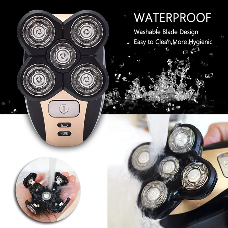 Replacement Shaver Head Electric Shaver 5 Cutter Floating Head Waterproof Stainless Steel Blade shaver blade head