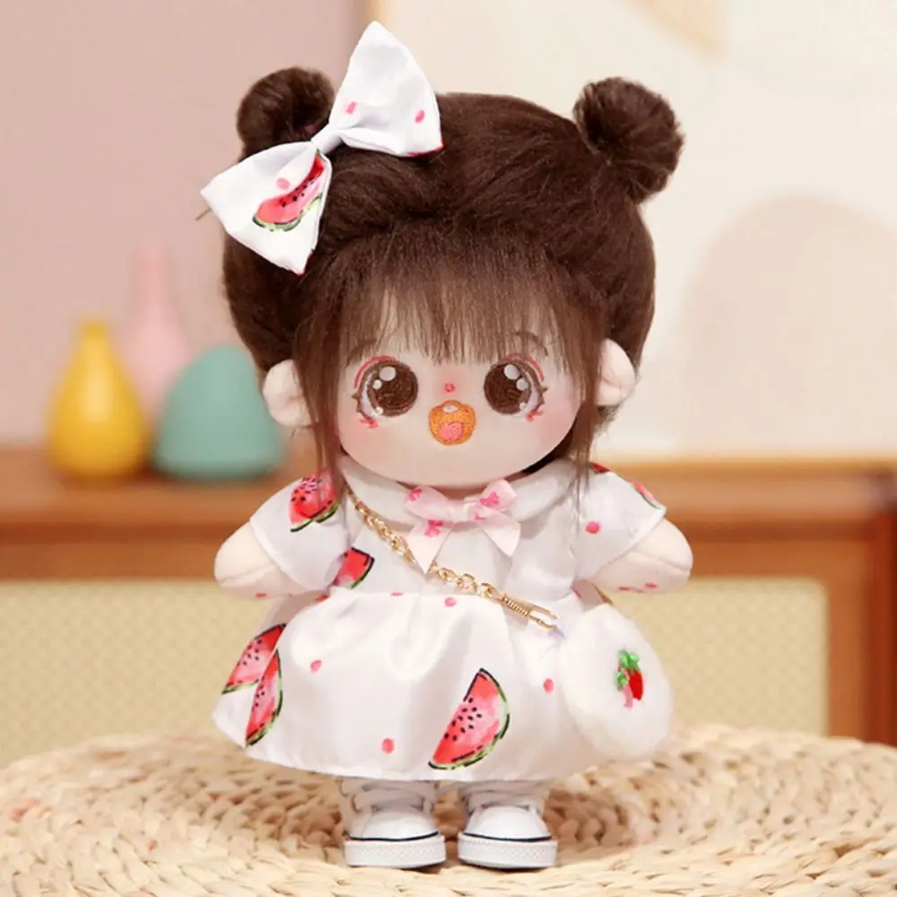 

20cm Doll Clothes Toy Glasses Dress Cotton Doll Clothes Small Crossbody Bag Flower No Attributes Dolls Clothes