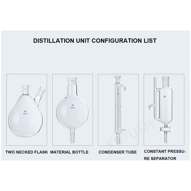 2000ml Essential Oil Extraction Separator Device Dew Distillation Equipment Water Distiller Machine Glassware Kits stainless steel distiller