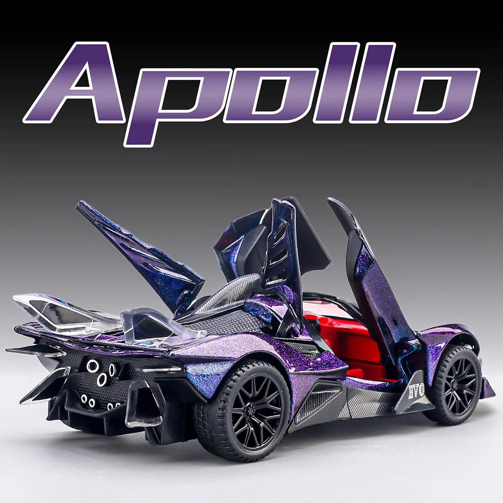 1:32 Diecast Alloy Car with Sound, Light & Rear Wheel Return Force – Doors Open Miniature Supercar Fashion Gift