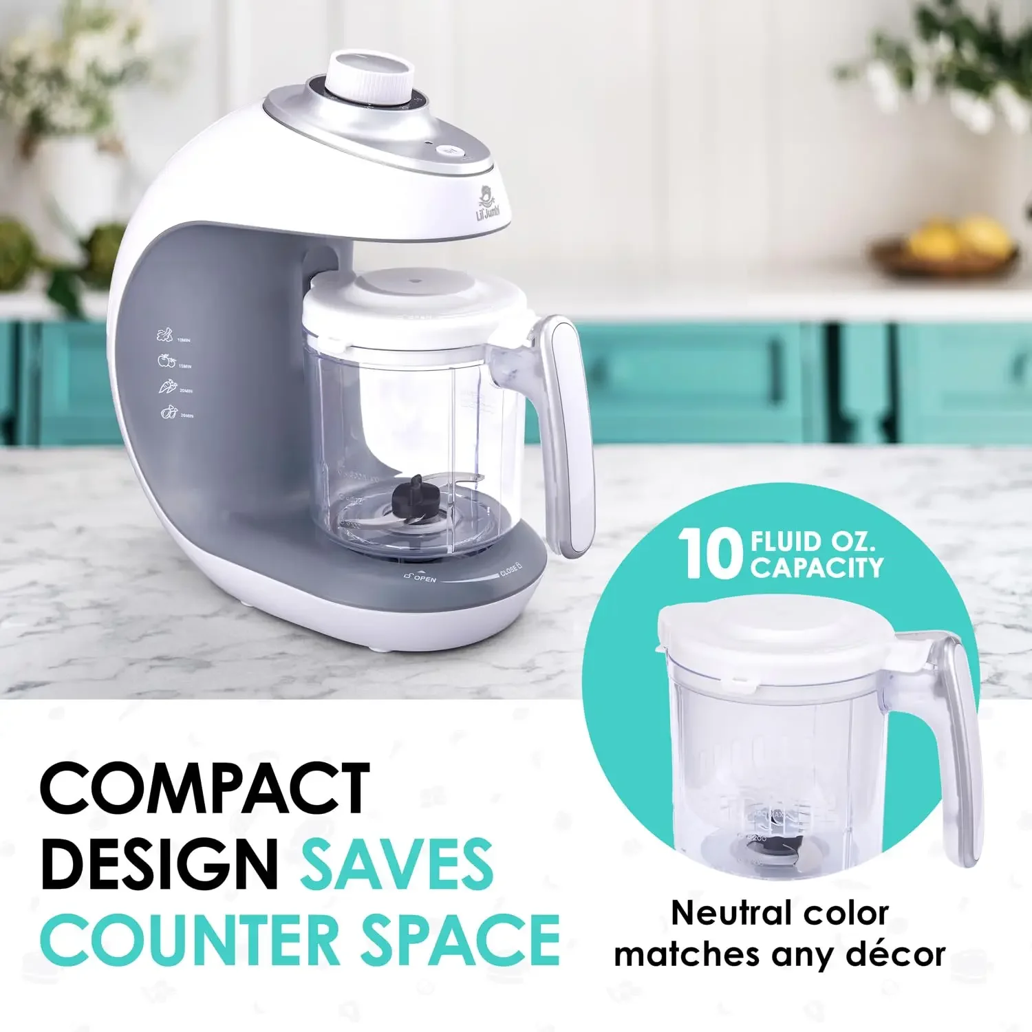 Baby Food Maker - 2-in-1 Steamer & Puree Blender with Timer, One-Press Processor & Auto Shutoff - Cook & Steam Fruits 2