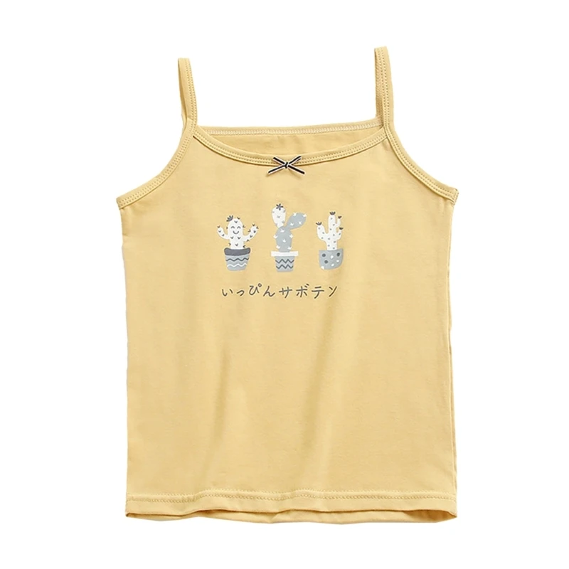 

Printed Tops Sleeveless Sling Top 3-8Y Toddlers Girl Summer Outfit Skin-Friendly Underwears Lovely Girl Undershirts