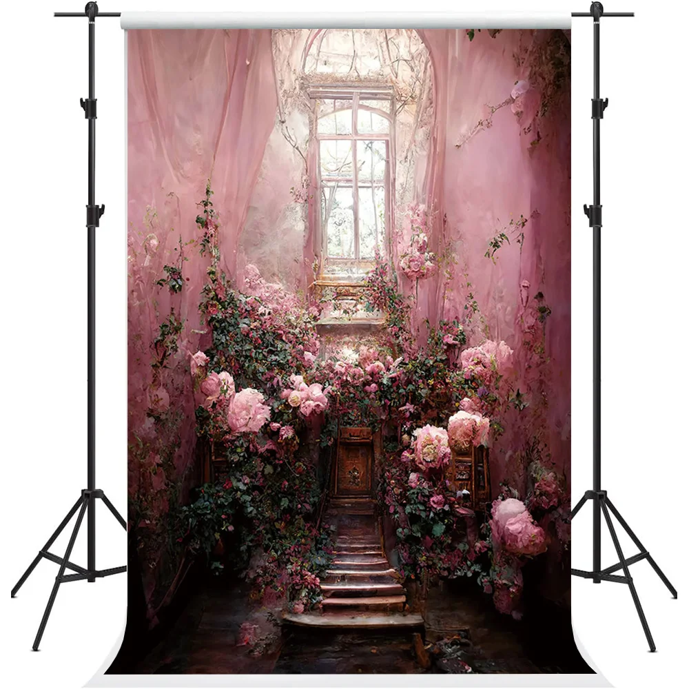 

Фотофон Mehofond Винтажный Розовый цветочный сад дети день рождения свадебное искусство портрет Фотостудия