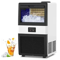 Ice Maker Machine, 70 LBS/24H Under Counter Large Ice Machine w/ 10 LBS Capacity Ice Storage Bin, 2 Water Inlet Modes 1