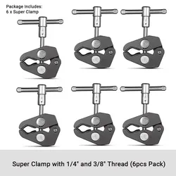 Adjustable Friction Magic Arm with Multi - Threaded Clamp for LCD Monitor and LED Light (6 PCS Super Clamp)