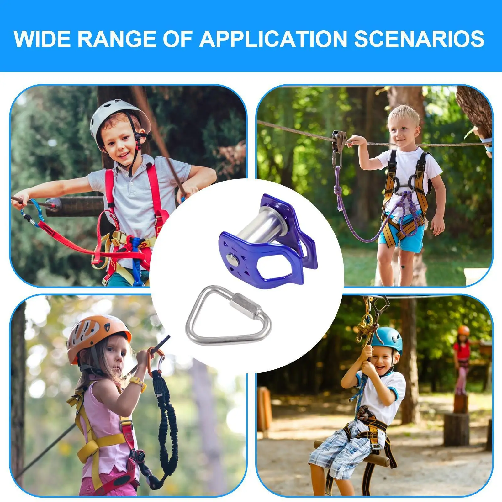 슬라이더 슬랙라인 풀리 야외 스포츠 풀리 슬라이더 지퍼라인 풀리 훈련용 장애물 코스 어린이 성인용 슬랙라인 풀리