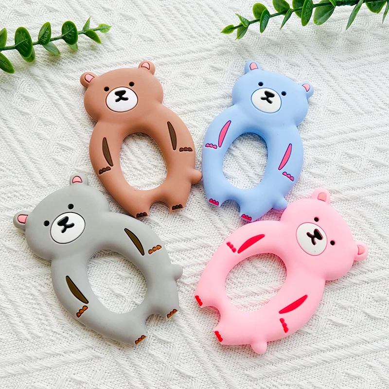 Baby Teething Items classic 1pcs Cartoon Animal Baby Silicone Teether Rodent BPA Food Free Silicone Teeth Nursing Pacifier Clip Silicone Bead baby teething items early