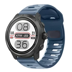 Sport Silicone Wristband Bracelet, 20mm/22mm Strap - 22MM Width (Ocean Blue)