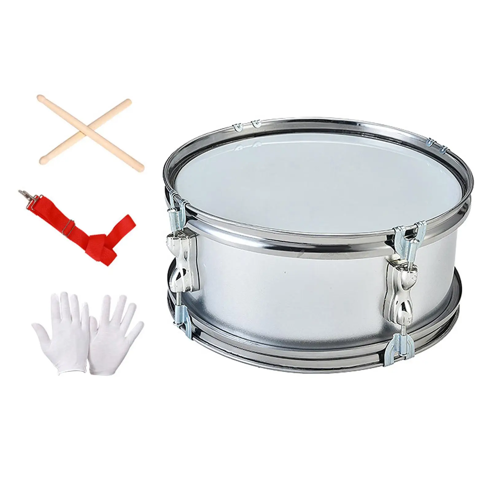 11inch Snare Drum with Gloves Portable Percussion Instrument Music Drums for Teens Adults Children Kids Birthday Gifts
