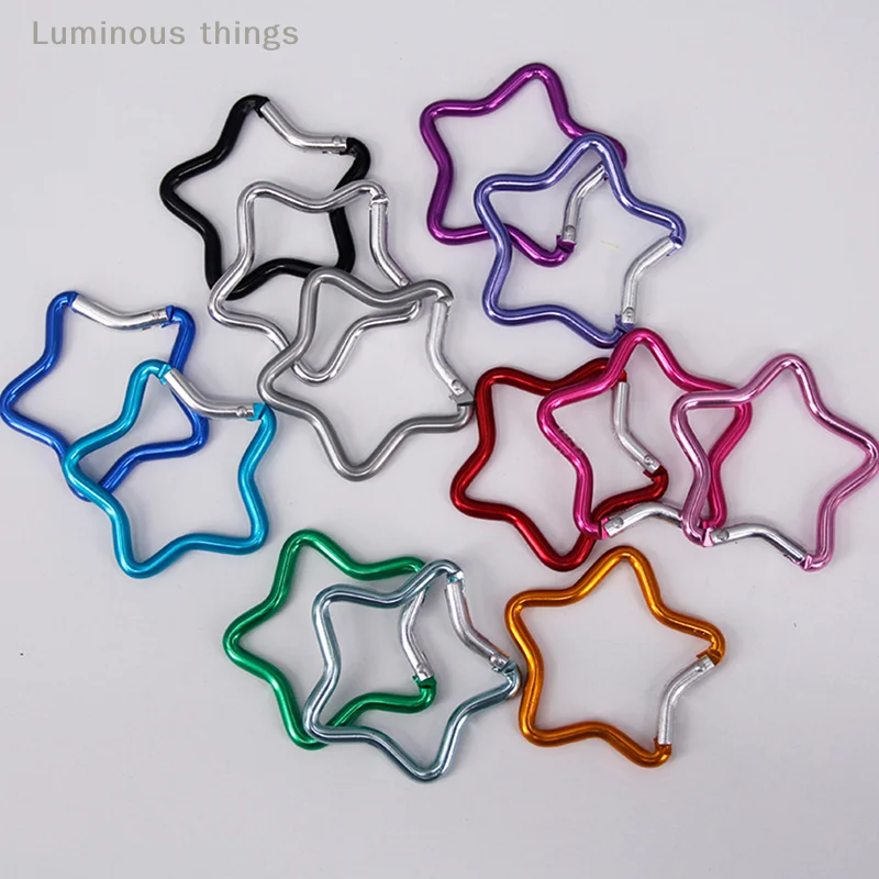 

Наружные брелоки из алюминиевого сплава в форме звезды с пружинным замком и карабином для рюкзака кемпинга туризма путешествий